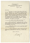 Franklin D. Roosevelt Letter Signed From 1928 Regarding Warm Springs -- ''...Isn't it great that we have the money to go ahead with the winter pool...''